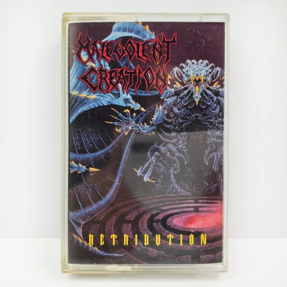Malevolent Creation Retribution Cassette Tape Death Metal Vintage 1992 Tested - Picture 1 of 7